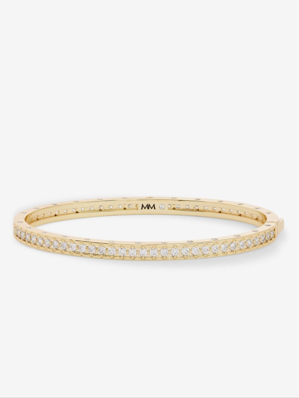 Melinda Maria Ashley Pave 4mm Cuff - Gold White Diamondettes New Size M ✨️FIRM